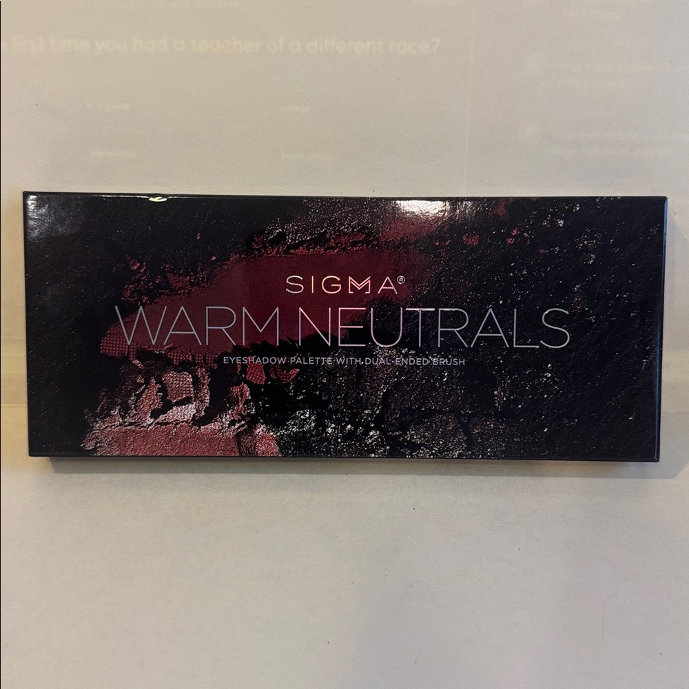 SIGMA Warm Neutrals Eyeshadow Palette w/Dual Ended Brush NIB $65